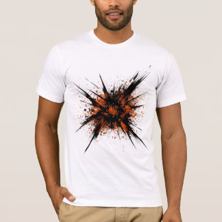 Camiseta Arte de Lavagem de Cor de Pastel Misturada