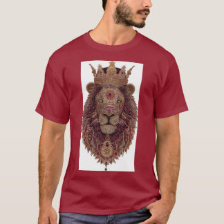 Camiseta Arte de leão coroado real