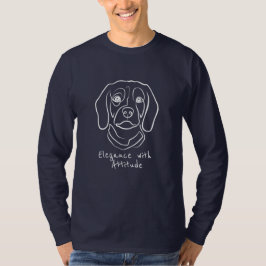 Camiseta Arte de Linha Beagle, Elegância com Atitude