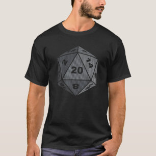 Camiseta Arte de linha D20 - Roleplay RPG Tabletop Adventur