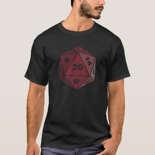 Camiseta Arte de linha D20 - Roleplay RPG Tabletop Adventur