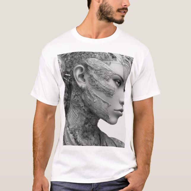 Camiseta Arte de linha fina com detalhes Hyper - Threading  (Frente)
