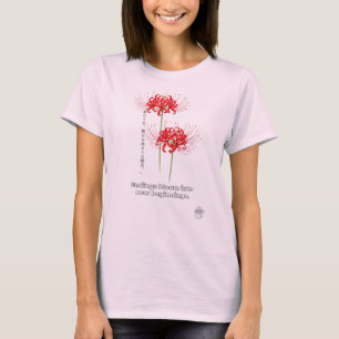Camiseta Arte de Lírio Aranha Vermelho - Fins Florescem em 