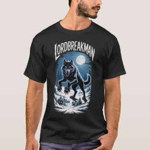 Camiseta Arte de Lobo de Fantasia Sombria para Fãs