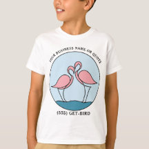 Arte de Logo de Negócios Flamingo Foto Citação Inf