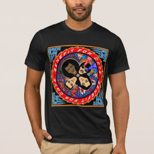 Camiseta ARTE de LP dos gatos da BANDEIRA BRANCA "benefíci