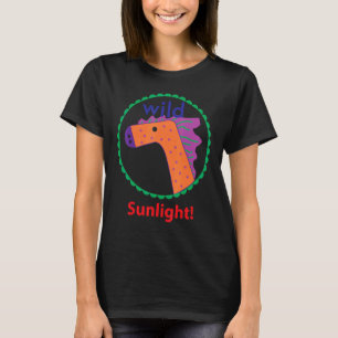 Camiseta Arte de Luz Solar do Cavalo Selvagem