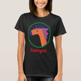 Camiseta Arte de Luz Solar do Cavalo Selvagem