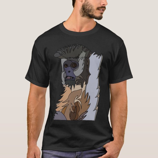 Camiseta Arte de Macaco Capuchinho (Frente)