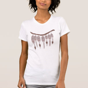 Camiseta Arte de Macrame Pendurado Boho Tribal