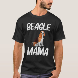 Camiseta Arte de Mãe Beagle Para Mulheres Mamãe Mãe Cachorr