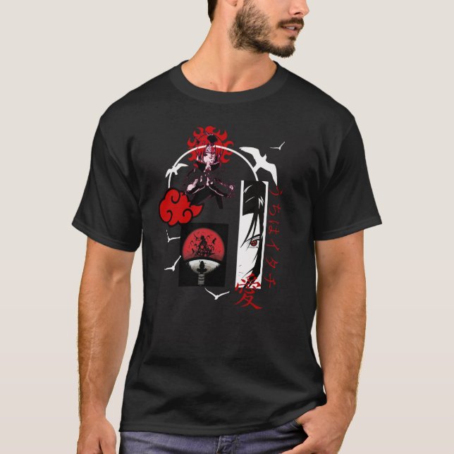 Camiseta Arte de manga Itachi Uchiwa (Frente)