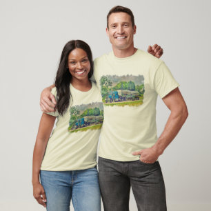 Camiseta Arte de Maquinista de Caminhão de Cistern Azul