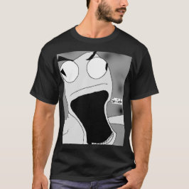 Camiseta arte de marionete desencajada cinza
