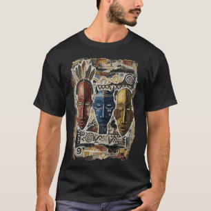 Camiseta Arte de Máscara Tril Afro-Americana Legal História
