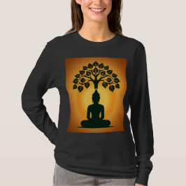 Camiseta Arte de Meditação do Buda da Árvore Bodhi - Espiri
