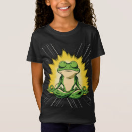 Camiseta Arte de Meditação do Sapo Zen Super Saiyan Glow