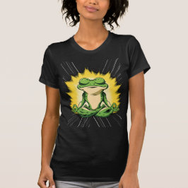 Camiseta Arte de Meditação do Sapo Zen Super Saiyan Glow
