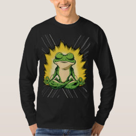 Camiseta Arte de Meditação do Sapo Zen Super Saiyan Glow