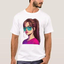 Arte de Menina com Tons de Turquesa