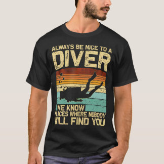 Camiseta Arte de Mergulho para Homens e Mulheres Mergulho D