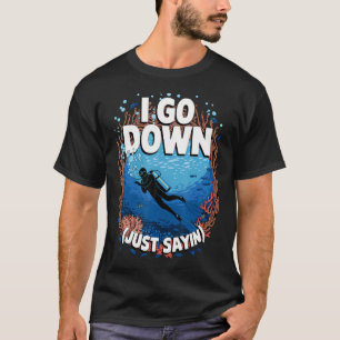 Camiseta Arte de mergulho scuba legal para homens Pai Ocean