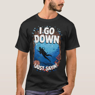 Camiseta Arte de mergulho scuba legal para homens Pai Ocean