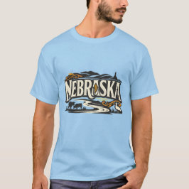 Camiseta Arte de Milho do Patrimônio do Estado de Nebraska