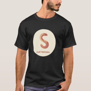 Camiseta Arte de Minhoca para Fãs de Jardinagem e Amantes d