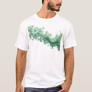 Camiseta Arte de Moda de FLOR ABSTRATA Única