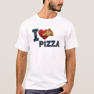 Camiseta Arte de Moda Fresh Blue EU AMO PIZZA