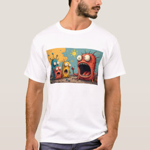 Camiseta Arte de Monstro Funky Kaiju de Osaka Espalha Alegr