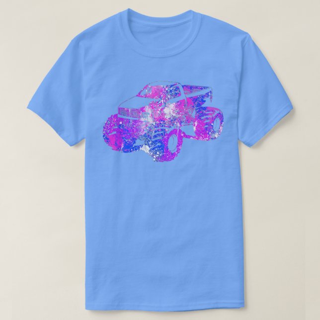 Camiseta Arte de Monstro Roxo Colorida (Frente do Design)