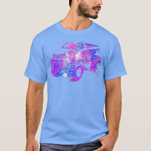 Camiseta Arte de Monstro Roxo Colorida