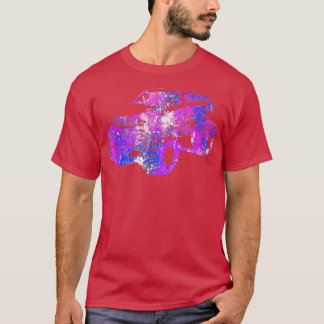Camiseta Arte de Monstro Roxo Colorida