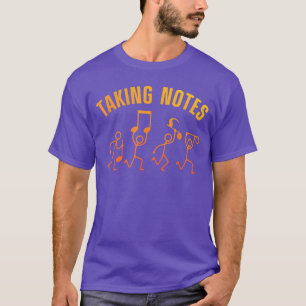 Camiseta Arte de Música Engraçada para Homens Mulheres Nota