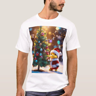 Camiseta Arte de Natal do Papai Noel Fofo