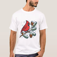 Arte de Natal do Pássaro Cardinal de Inverno