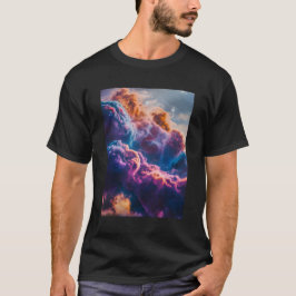 Camiseta Arte de Nebulosa Espacial Abstrata - Cósmica Color