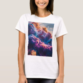 Camiseta Arte de Nebulosa Espacial Abstrata - Cósmica Color