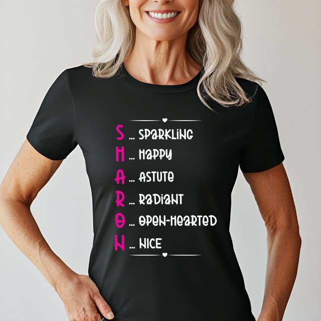 Camiseta Arte de Nome de Sharon Personalizado (Criador carregado)