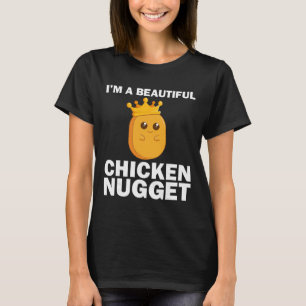 Camiseta Arte de Nugget de Frango Fofo para Mulheres Menina