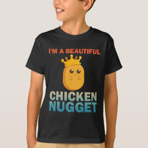 Camiseta Arte de Nugget de Frango Fofo para Mulheres Menina