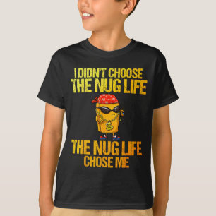 Camiseta Arte de Nugget de Frango Para Homens Mulheres Cria
