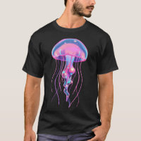 Arte de Oceano Cósmico de Água-viva Galáctica Neon