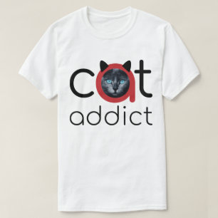 Camiseta Arte de Olhos Azuis Vermelhos Pretos Viciados em G