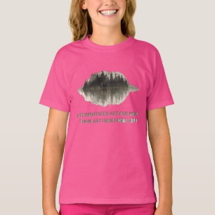 Camiseta Arte de Onda Sonora da Floresta Citação Vibe Inspi