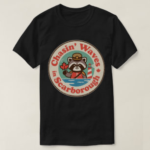 Camiseta Arte de Ondas de Perseguição de Scarborough