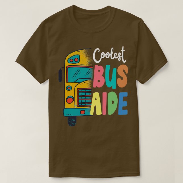 Camiseta Arte de Ônibus Escolar Mais Fria (Frente do Design)