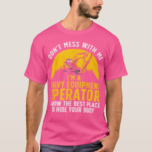 Camiseta Arte De Operador De Equipamento Pesado Engraçado P